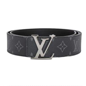 Louis Vuitton black printed men's belt 4CM wide